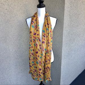 Sheer linen paisley scarf